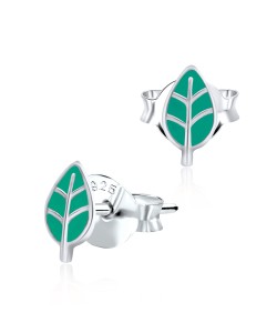 Tiny Leaf Silver Stud Earring STE-664